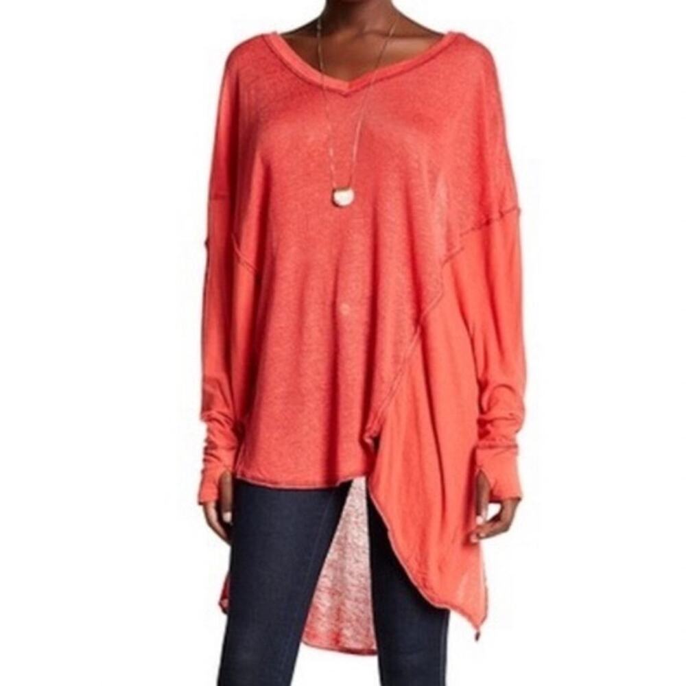 We The Free Free People Never Give Up Top Rust Red Orange XS/S